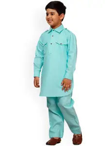 Pro-Ethic STYLE DEVELOPER Boys Shirt Collar Pathani Kurta With Pyjamas