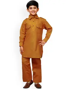 Pro-Ethic STYLE DEVELOPER Boys Shirt Collar Pathani Kurta With Pyjamas