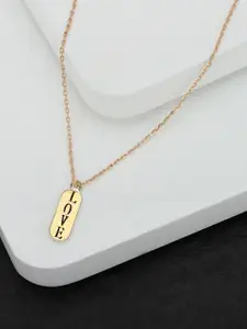OOMPH Gold Plated Love Charm Anklet