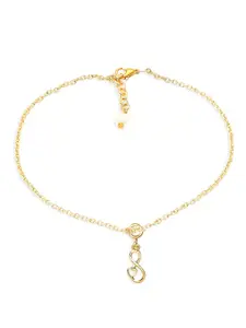 OOMPH Gold Plated Infinity Charm Anklet