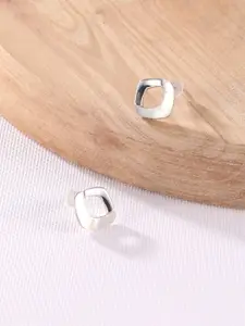 XPNSV Silver-Plated Contemporary Studs Earrings