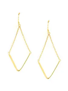 XPNSV Gold-Plated Contemporary Drop Earrings