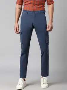 Dennis Lingo Men Mid-Rise Smart Slim Fit Cargo Trousers