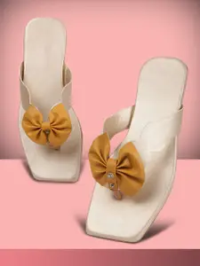PERY PAO Women T-Strap Flats With Bows