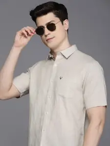 Allen Solly Men Slim Fit Opaque Linen Cotton Casual Shirt