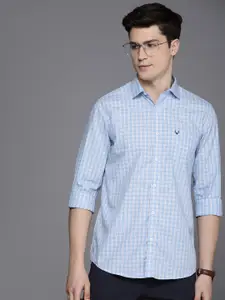 Allen Solly Men Slim Fit Opaque Checked Pure Cotton Casual Shirt
