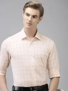 Arrow Men Pure Cotton Original Slim Fit Windowpane Checks Opaque Formal Shirt