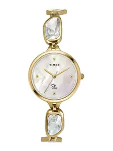 Timex Women Mother of Pearl Dial & Stainless Steel Bracelet Style Analogue Watch TWEL15900