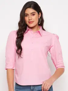 BRINNS Classic Opaque Puff Sleeves Casual Shirt
