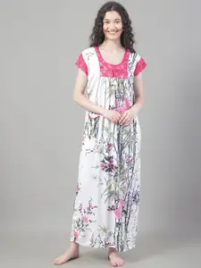 Shararat Floral Printed Maxi Nightdress