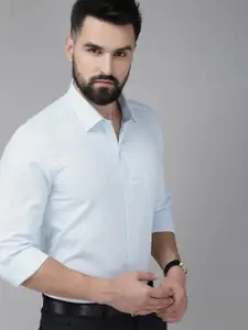 Arrow Self Design Manhattan Slim Fit Pure Cotton Formal Shirt