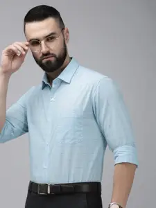 Arrow Pure Cotton Manhattan Slim Fit Grid Tattersall Checked Casual Shirt