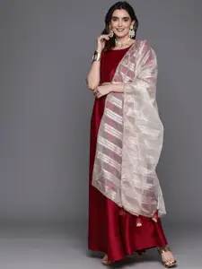 Indo Era Liva A-Line Belted Maxi Dress