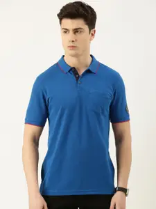 Peter England Men Regular Fit Polo Collar T-shirt