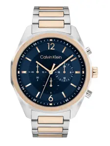 Calvin Klein Men Ck Force Bracelet Style Analogue Chronograph Watch 25200265-Blue