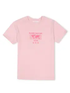 Gini and Jony Infant Typography Printed Round Neck Cotton T-shirt