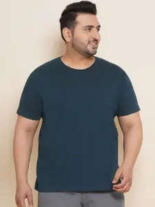 John Pride Plus Size Round Neck Cotton T-shirt