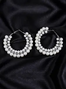 VAGHBHATT Silver-Plated Classic Hoop Earrings