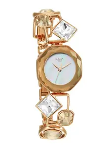 Titan Women Brass Dial & Stainless Steel Straps Analogue Watch NQ95151WM01