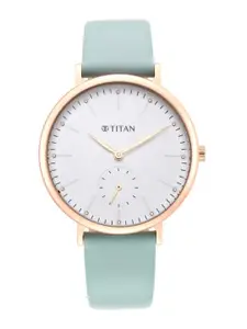 Titan Women Dial & Leather Straps Analogue Watch NQ95142WL01