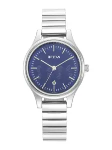 Titan Women Brass Dial & Stainless Steel Bracelet Style Straps Analogue Watch 2679SM01
