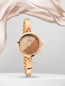 Titan Women Brass Dial & Stainless Steel Straps Analogue Watch NP2606WM07