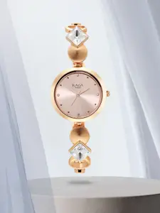 Titan Women Brass Dial & Stainless Steel Straps Analogue Watch NQ2606WM10