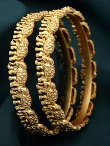 KARATCART Set Of 2 Gold-Plated Bangles