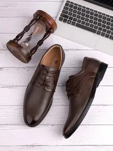 INVICTUS Men Perforated Formal Derbys