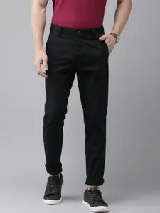 Arrow Sport Men Jackson Textured Skinny Fit Low-Rise Trousers