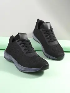 Roadster Men Black & Grey Air Max Mesh Non-Marking Running Shoes