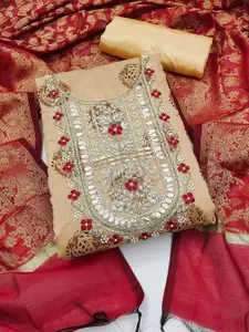 KALINI Embellished Unstitched Dress Material