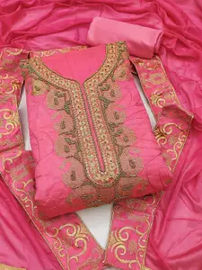 KALINI Embroidered Beads & Stones Unstitched Dress Material