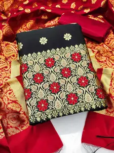 KALINI Floral Woven Design Banarasi Jacquard Unstitched Dress Material
