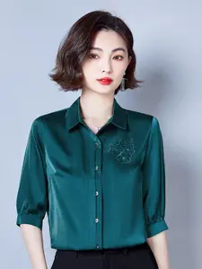 JC Collection Embroidered Opaque Formal Shirt