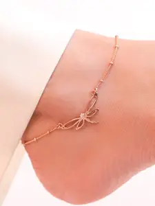 Zavya Women Rose Gold-Plated Sterling Silver Anklet