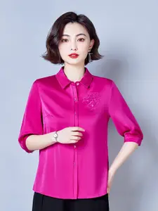 JC Collection Embroidered Opaque Formal Shirt