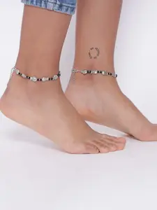 Anouk Silver-Plated & Beaded Fish Anklet