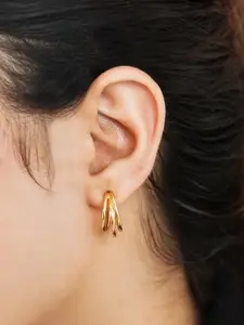 Zavya Sterling Silver Circular Half Hoop Earrings