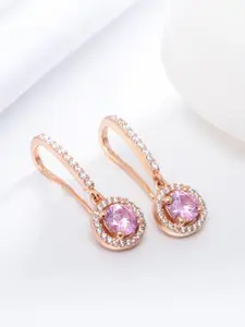 Zavya Rose Gold Cubic Zirconia Earrings