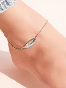 Zavya Sterling Silver Rhodium-Plated Anklet