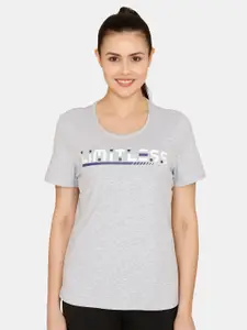 Rosaline by Zivame Typography Printed Round Neck Cotton T-Shirt