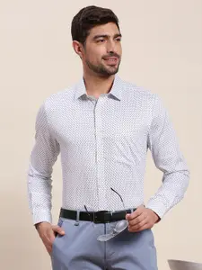 INVICTUS Micro Ditsy Printed Classic Fit Long Sleeves Pure Cotton Formal Shirt