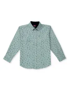 Palm Tree Infants Boys Floral Printed Cotton Casual Shirt