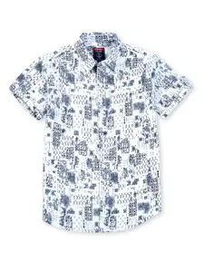 Palm Tree Infant Boys Abstract Printed Cotton Casual Shirt