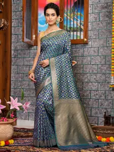 KARAGIRI Floral Woven Design Silk Blend Saree