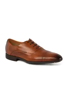 Ruosh Men Round Toe Lace-Up Formal Oxfords