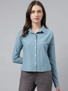 Xpose Comfort Fit Striped Button-Down Collar Opaque Casual Shirt