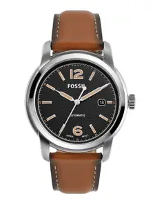 Fossil Men Heritage Leather Chronograph Automatic Motion Powered Watch ME3233-Brown