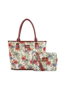 THE CLOWNFISH Floral Embroidered Leather Sling Bag & Handbag
